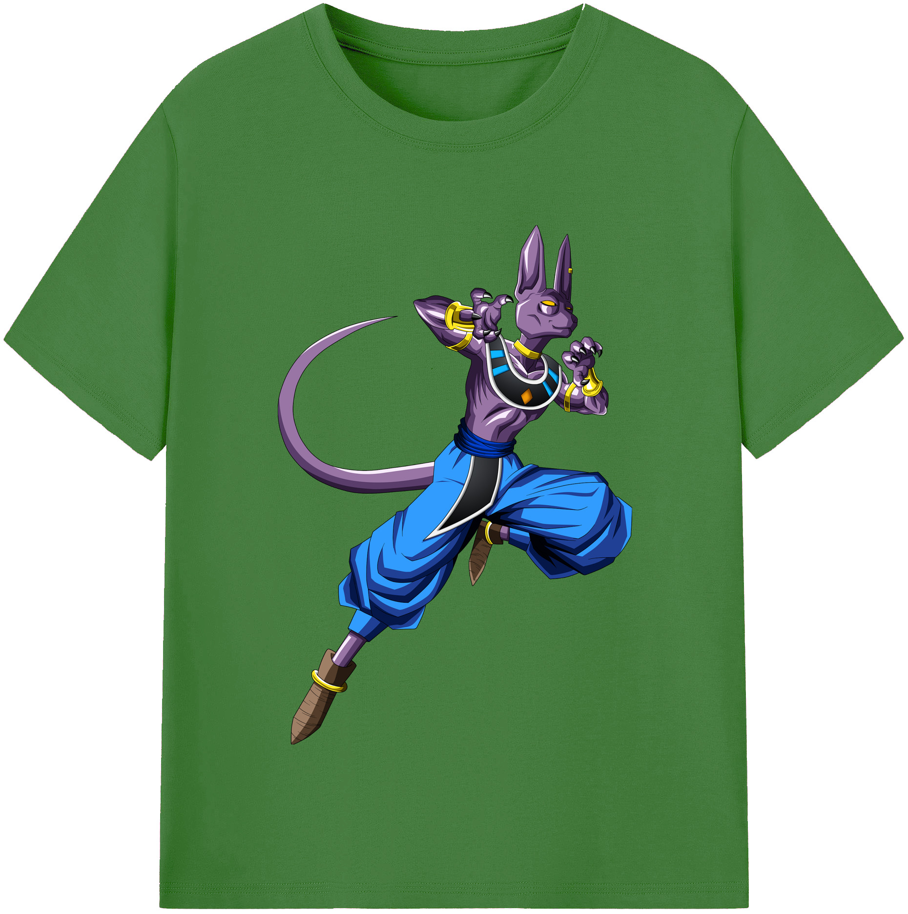 （画像用） ドラゴンボール ビルス 破壊神ビルス DRAGON BALL Beerus Birusu レディースカジュアルプリントTシャツ（綿100％）